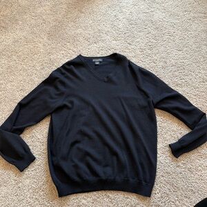 Brooks Brothers Men's Dark V-Neck Sweater Size Large